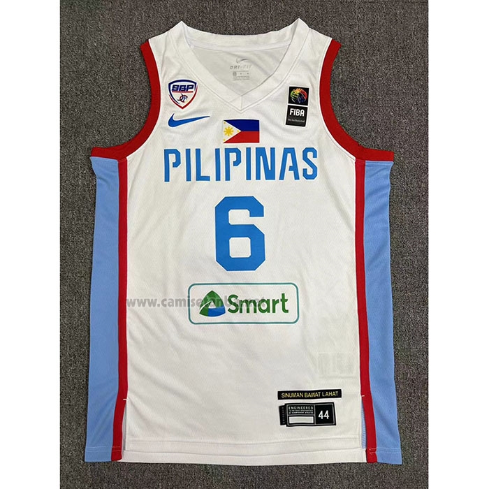 Camiseta Filipino Jordan Clarkson #6 Juegos Olimpicos 2024 Blanco